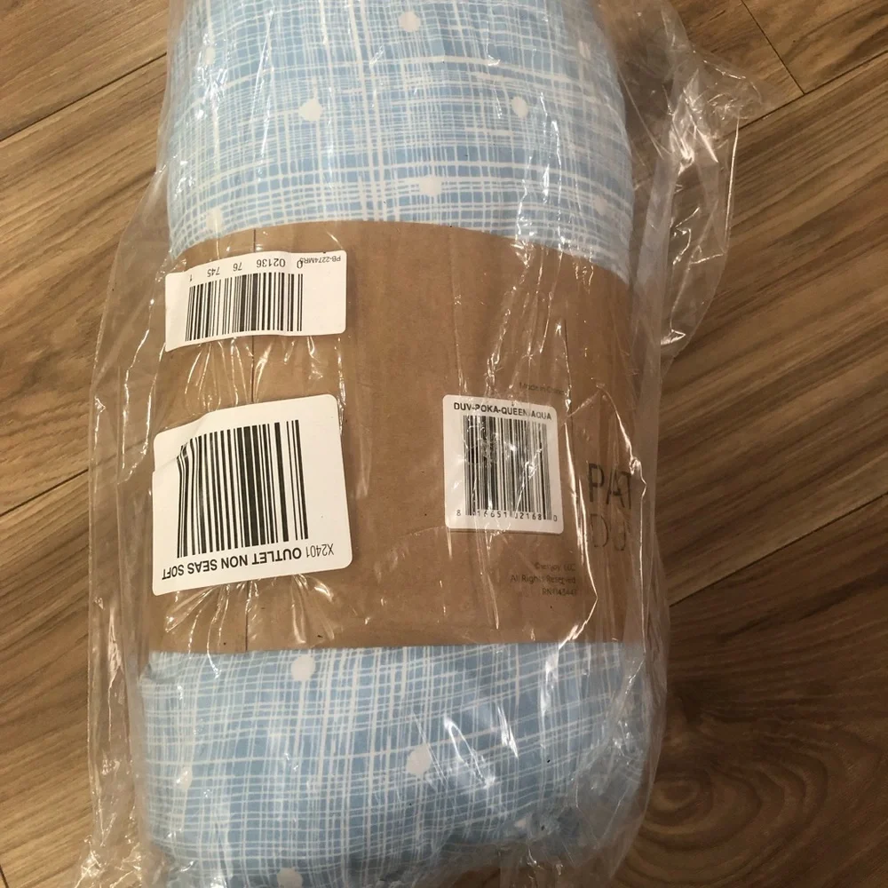 ienjoy Home Patterned Duvet Cover Set, Full/Queen, Aqua
